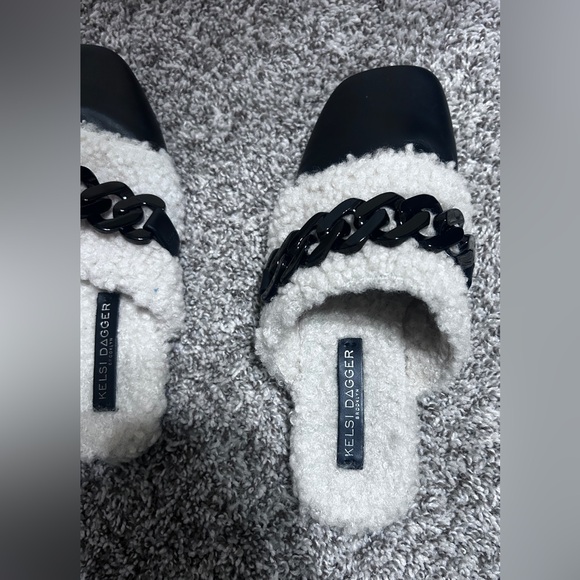 Anthropologie Kelsi Dagger Brooklyn Mules FauxFur Lined Shoes Size 8 - Picture 7 of 7